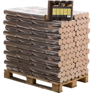 Pini-Kay briquetes de madeira Premium 960 kg 96 molhos poder calorífico 5,2 kWh